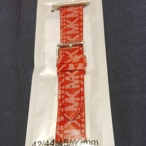 Red "MK" Watch Band